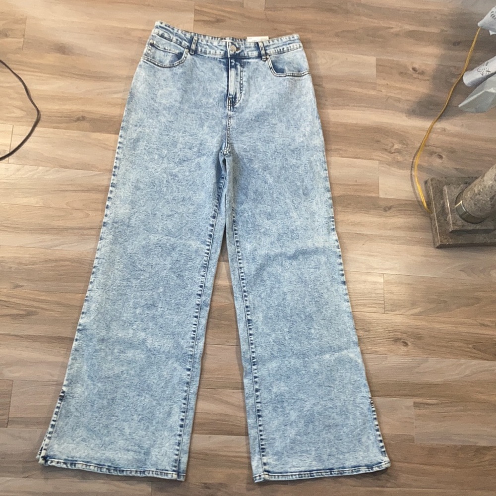 SO high rise wide leg jean denim with stretch size 13
